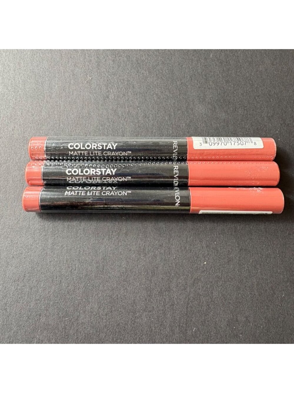 Revlon Colorstay Matte Lite Crayon Lipstick 001 Tread Lightly Lot of 3 New